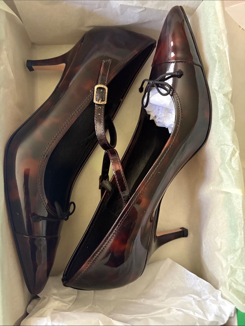 J. Crew Women's Dark Brown Pointed Mary Jane Flats - Picture 2 of 7